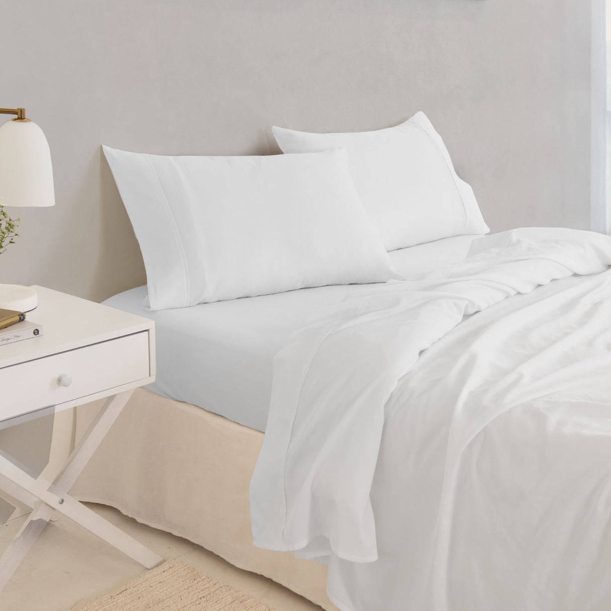 Royal Comfort - Balmain 1000TC Bamboo cotton Sheet Sets (Queen) - Cool Grey-1951134878133260289