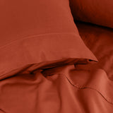 Royal Comfort - Balmain 1000TC Bamboo cotton Sheet Sets (King) - Cinnamon - Top-Down View