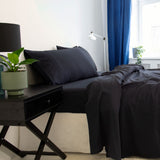 Royal Comfort - Balmain 1000TC Bamboo cotton Sheet Sets (King) - Charcoal - Front View