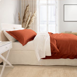 Royal Comfort - Balmain 1000TC Bamboo cotton Quilt Cover Sets (Queen) - Cinnamon - Front View