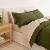 Royal Comfort - Balmain 1000TC Bamboo cotton Quilt Cover Sets (Queen) - Olive