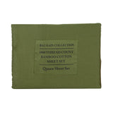 Royal Comfort - Balmain 1000TC Bamboo cotton Quilt Cover Sets (Queen) - Olive - Side View
