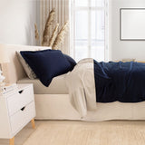 Royal Comfort - Balmain 1000TC Bamboo cotton Quilt Cover Sets (Queen) - Royal Blue - Front View