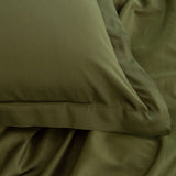 Royal Comfort - Balmain 1000TC Bamboo cotton Quilt Cover Sets (King) - Olive - Top-Down View