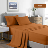Royal Comfort Bamboo Cooling 2000TC Sheet Set King  - Rust-1951134879865507844