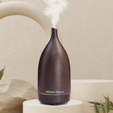 Milano Decor 100ml Ultrasonic Aroma Diffuser - Dark Wood - Close-Up Angle