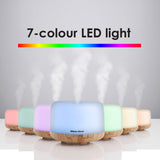 Milano Decor 500ml Aroma Mood Light Diffuser - Light Wood - Rear View