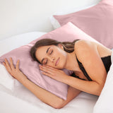 SILK PILLOW CASE TWIN PACK - SIZE: 51X76CM? - Lilac - Front View