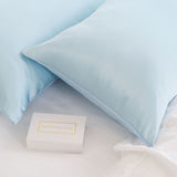 SILK PILLOW CASE TWIN PACK - SIZE: 51X76CM - Soft Blue - Side View