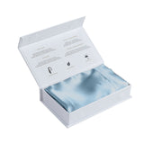 SILK PILLOW CASE TWIN PACK - SIZE: 51X76CM - Soft Blue - 45-Degree Angle