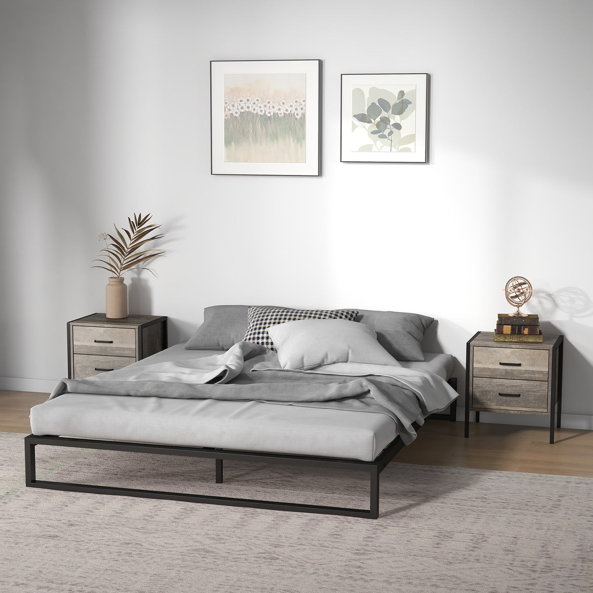 Florence Metal bed base - Queen-1951134901906575367