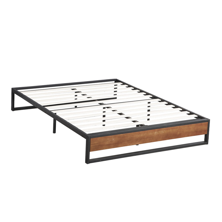 Sorrento Metal and Wood bed base - Double-1951134902615412736