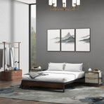 Sorrento Metal and Wood bed base - Double-1951134902615412737