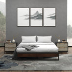 Sorrento Metal and Wood bed base - Double-1951134902615412738