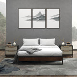 Sorrento Metal and Wood bed base - King - Front View
