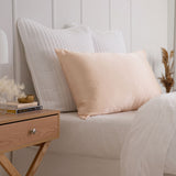 Pure Silk Pillow Case by Royal Comfort (Single Pack) - Champagne Pink - Low Angle