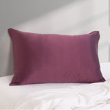 Pure Silk Pillow Case by Royal Comfort (Single Pack) - Malaga Wine - Side View