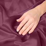 Pure Silk Pillow Case by Royal Comfort (Single Pack) - Malaga Wine - Rear View