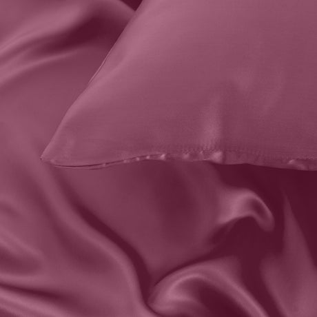 Pure Silk Pillow Case by Royal Comfort (Single Pack) - Malaga Wine-1951134815860428807