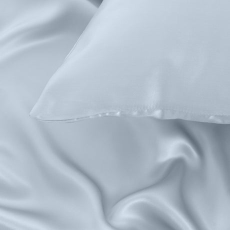 Pure Silk Pillow Case by Royal Comfort (Single Pack) - Soft Blue-1951134816229527559