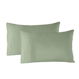 Royal Comfort Blended Bamboo Sheet Set Sage Green - Queen - 45-Degree Angle