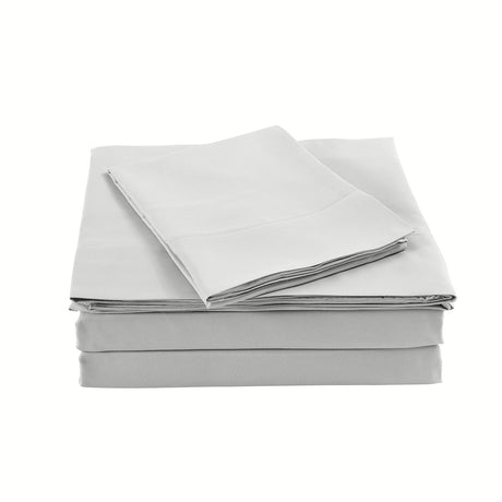 Royal Comfort Blended Bamboo Sheet Set Light Grey - Queen-1951134882059128834