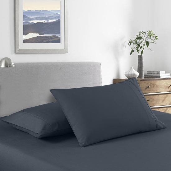 Royal Comfort Bamboo Cooling 2000TC Sheet Set Double - Charcoal-1951134884739289089