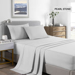 Royal Comfort Bamboo Cooling 2000TC Sheet Set Queen - Pearl Stone-1951134885150330884
