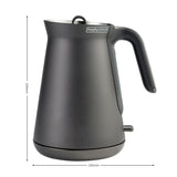 Morphy Richards 1.5L Aspect Kettle - Black Chrome - Side View