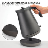 Morphy Richards 1.5L Aspect Kettle - Black Chrome - Close-Up Angle