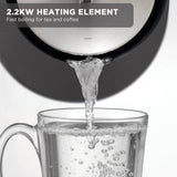 Morphy Richards 1.5L Aspect Kettle - Black Chrome - Low Angle