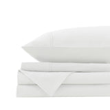 Royal Comfort Vintage Washed 100 % Cotton Sheet Set Single - White - Side View