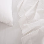 Royal Comfort Vintage Washed 100 % Cotton Sheet Set Single - White-1951134886622531588