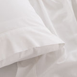 Royal Comfort Vintage Washed 100 % Cotton Sheet Set Single - White - 45-Degree Angle