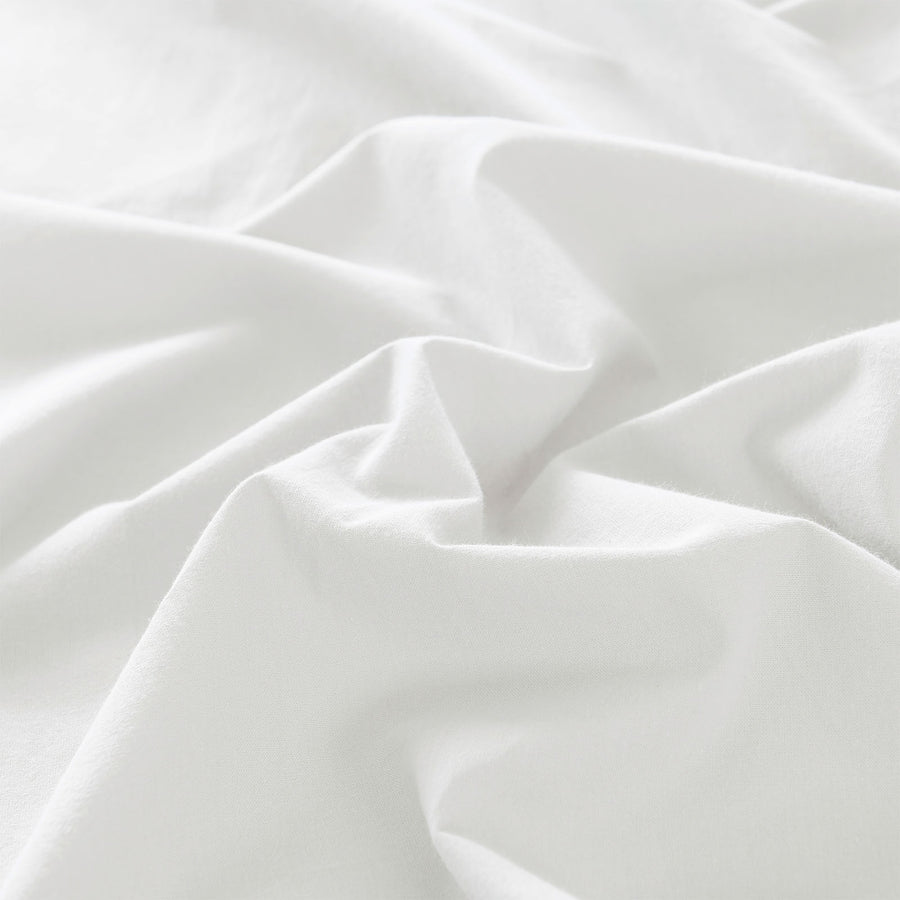 Royal Comfort Vintage Washed 100 % Cotton Sheet Set Single - White-1951134886622531590