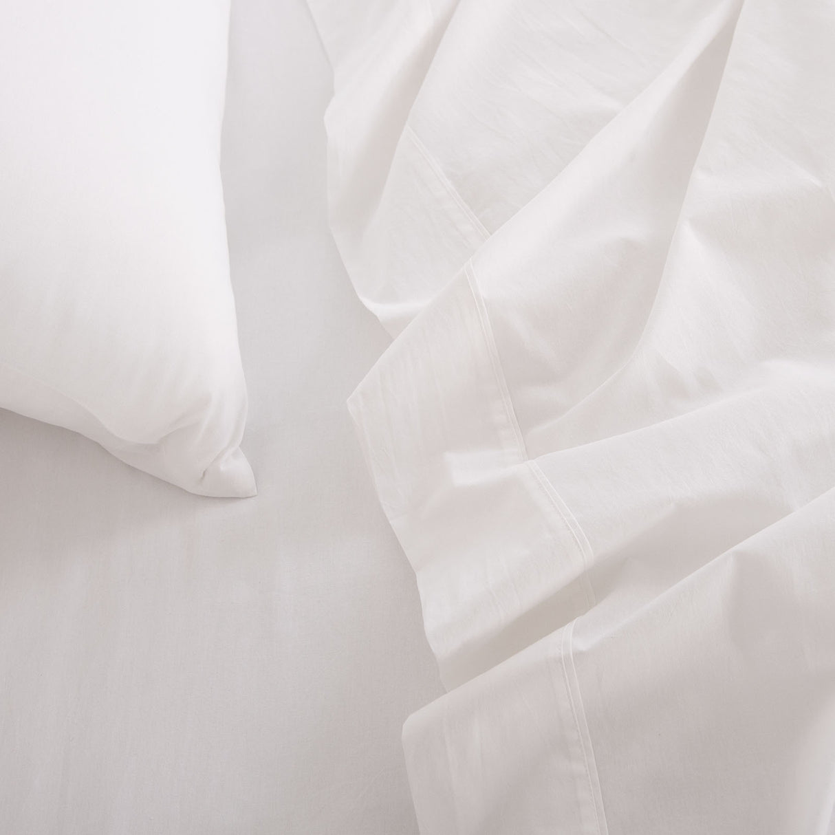 Royal Comfort Vintage Washed 100 % Cotton Sheet Set Double - White-1951134887620775940
