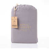Royal Comfort Vintage Washed 100 % Cotton Sheet Set Double - Grey - Close-Up Angle