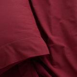Royal Comfort Vintage Washed 100 % Cotton Sheet Set Double - Mulled Wine - Side View