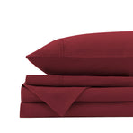 Royal Comfort Vintage Washed 100 % Cotton Sheet Set Double - Mulled Wine-1951134888400916485