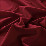 Royal Comfort Vintage Washed 100 % Cotton Sheet Set Double - Mulled Wine - Rear View