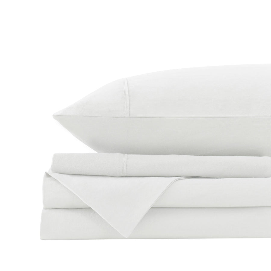 Royal Comfort Vintage Washed 100% Cotton Sheet Set Queen - White-1951134888623214596