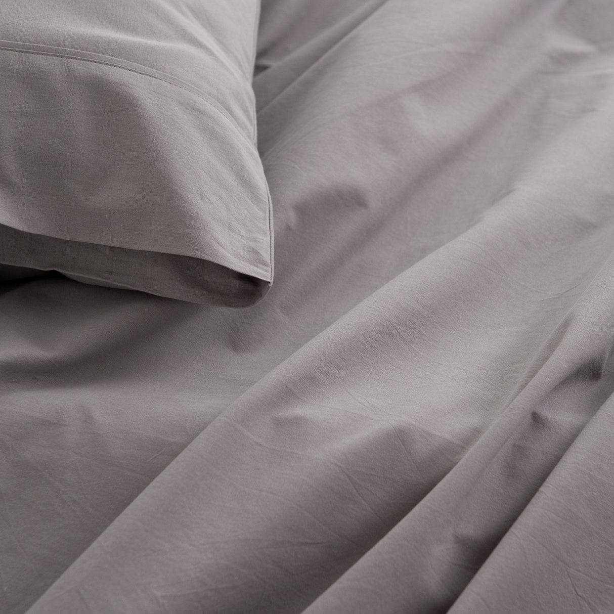Royal Comfort Vintage Washed 100% Cotton Sheet Set Queen - Grey-1951134889311080452