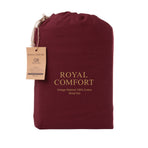 Royal Comfort Vintage Washed 100% Cotton Sheet Set Queen- Mulled Wine-1951134889478852611