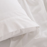 Royal Comfort Vintage Washed 100% Cotton Sheet Set King - White - Side View
