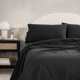 Royal Comfort Vintage Washed 100% Cotton Sheet Set King - Charcoal