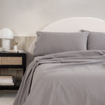 Royal Comfort Vintage Washed 100% Cotton Sheet Set King - Grey-1951134890225438721