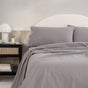 Royal Comfort Vintage Washed 100% Cotton Sheet Set King - Grey