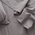 Royal Comfort Vintage Washed 100% Cotton Sheet Set King - Grey-1951134890225438724