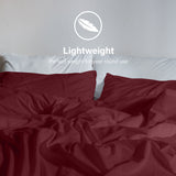 Royal Comfort Vintage Washed 100 % Cotton Quilt Cover Set Queen - Mulled Wine - Close-Up Angle