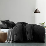 Royal Comfort Vintage Washed 100 % Cotton Quilt Cover Set King - Charcoal